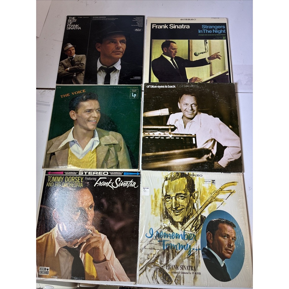 Vintage Frank Sinatra Vinyl Record Lot - 6 LP Cleaned (P3)